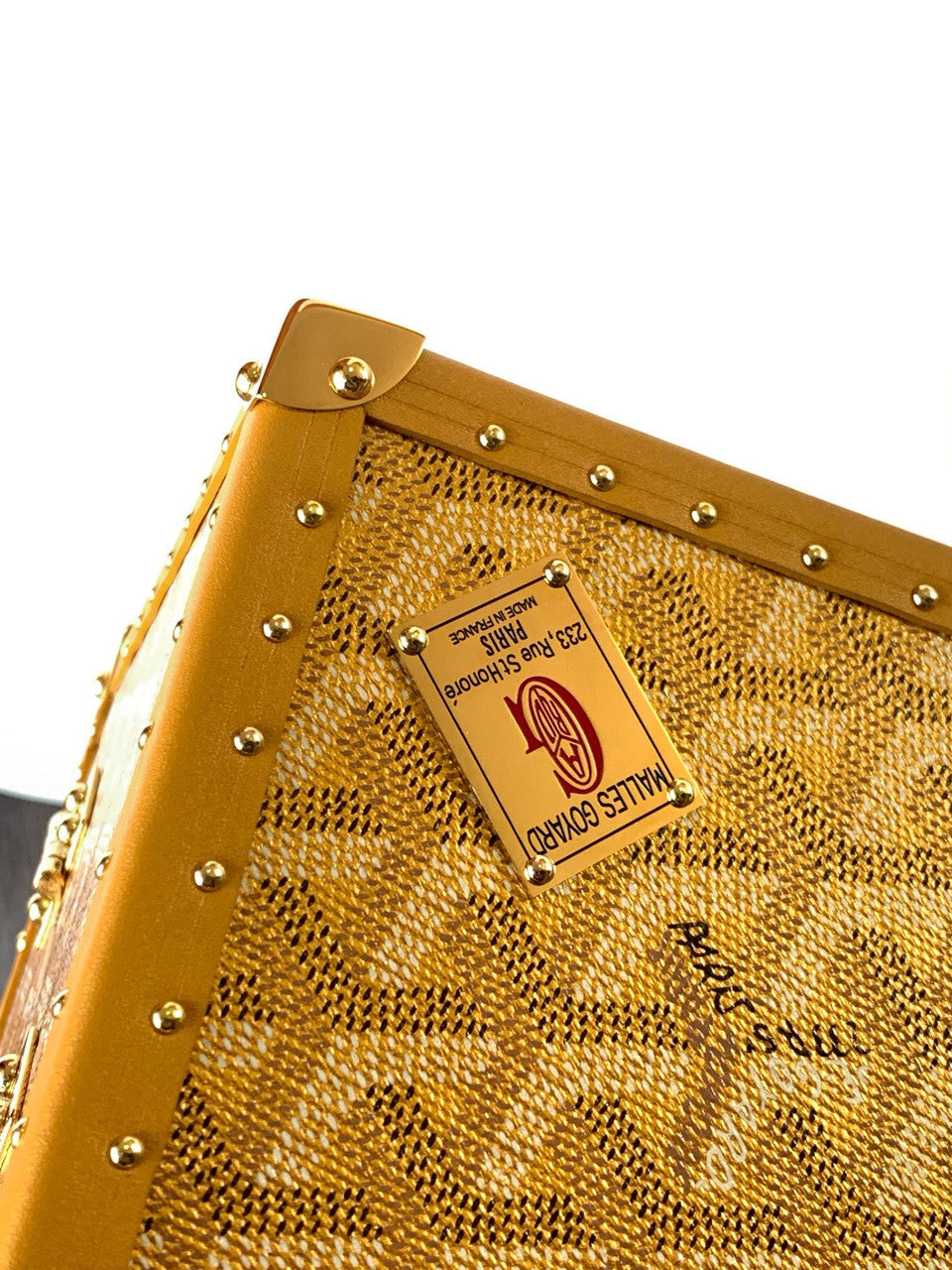 Goyard Dé Trunk Bag Metallic Gold Goyardine Gold Hardware Goyard