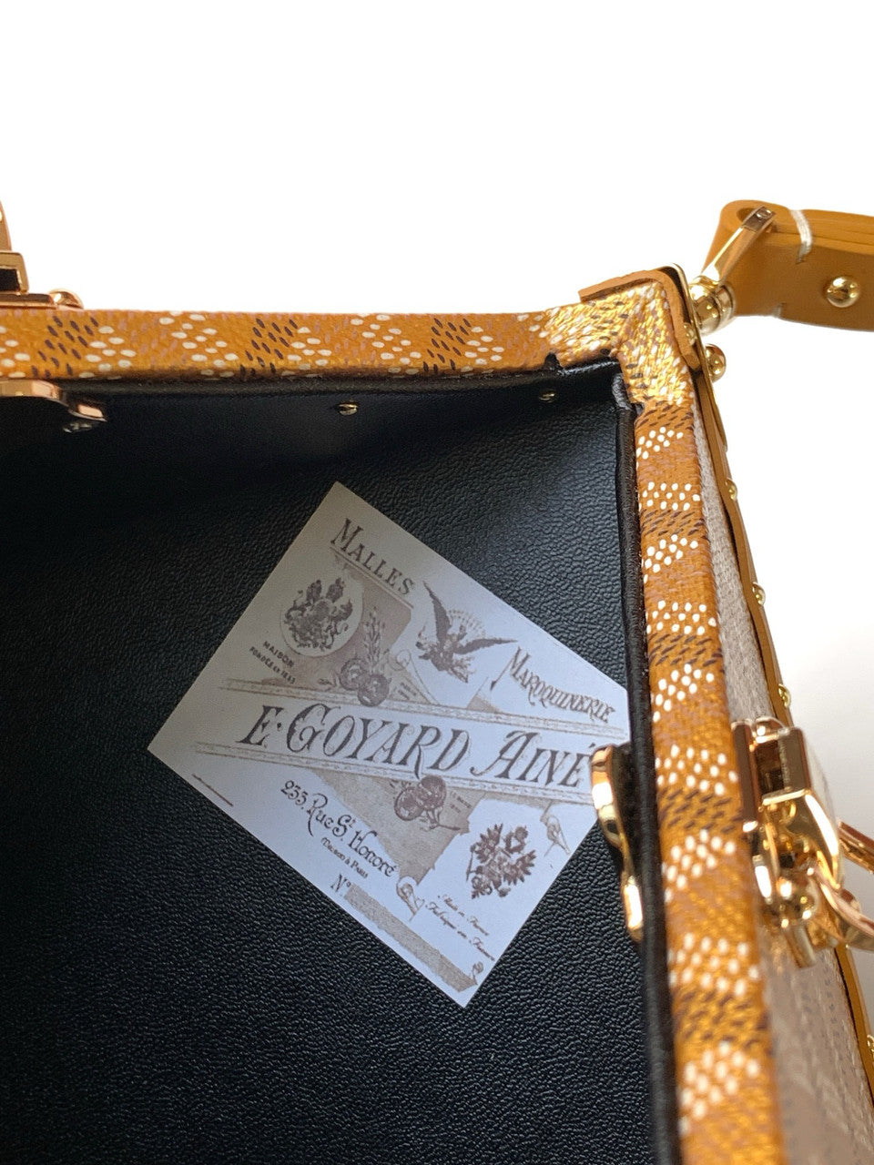 Goyard Dé Trunk Bag Metallic Gold Goyardine Gold Hardware Goyard