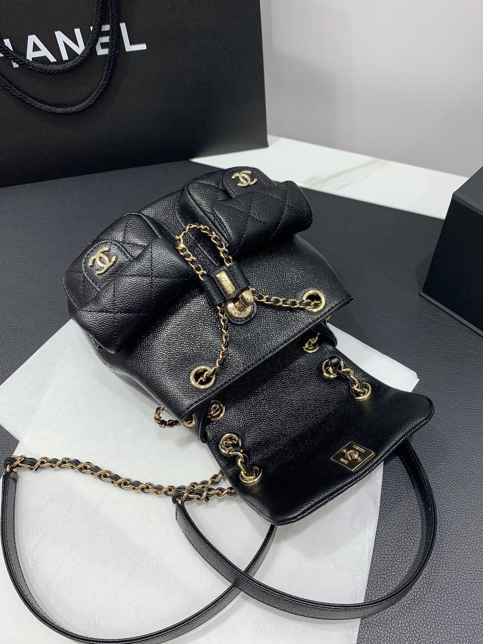 Chanel SS 2023 SMALL BACKPACK BLACK