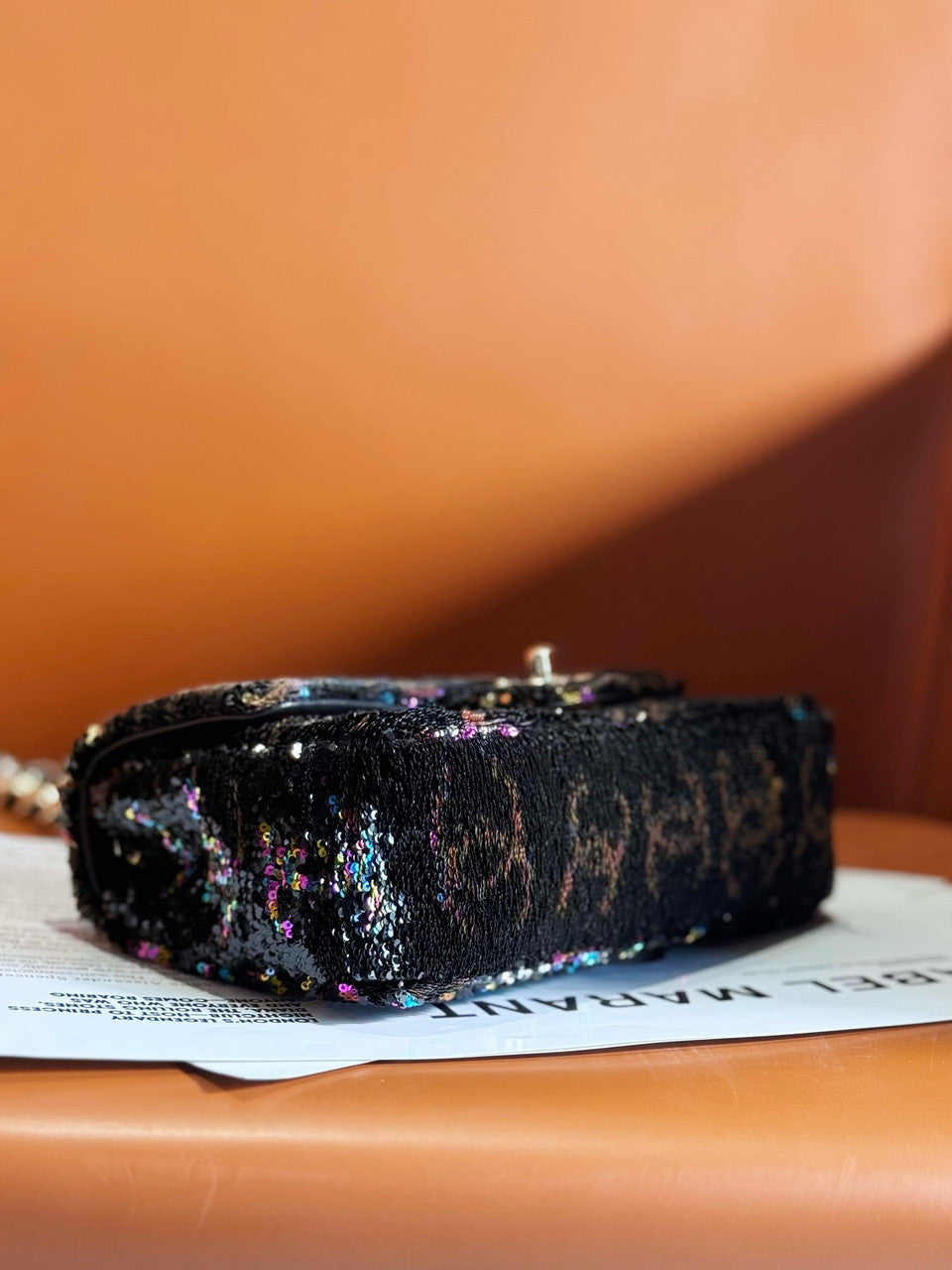 Chanel SS 2024 Sequins SMALL FLAP BAG Black