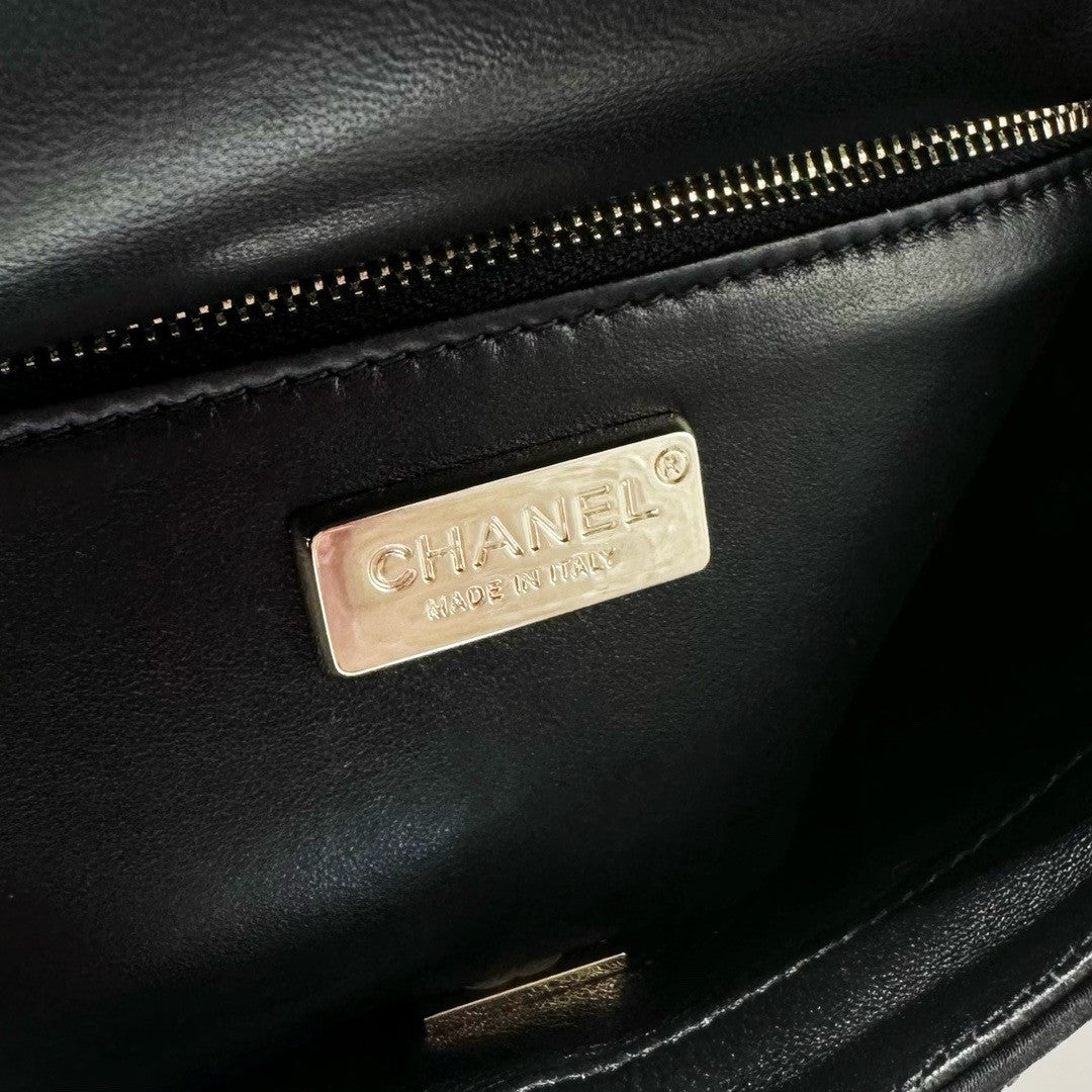 Chanel SS 2024 Sequins SMALL FLAP BAG Black