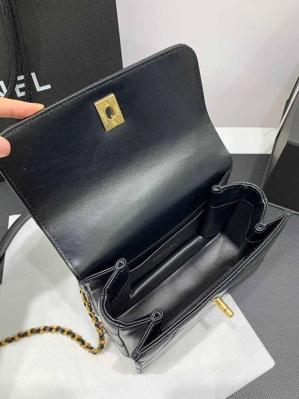 Chanel SS2023 SMALL FLAP BAG WITH TOP HANDLE