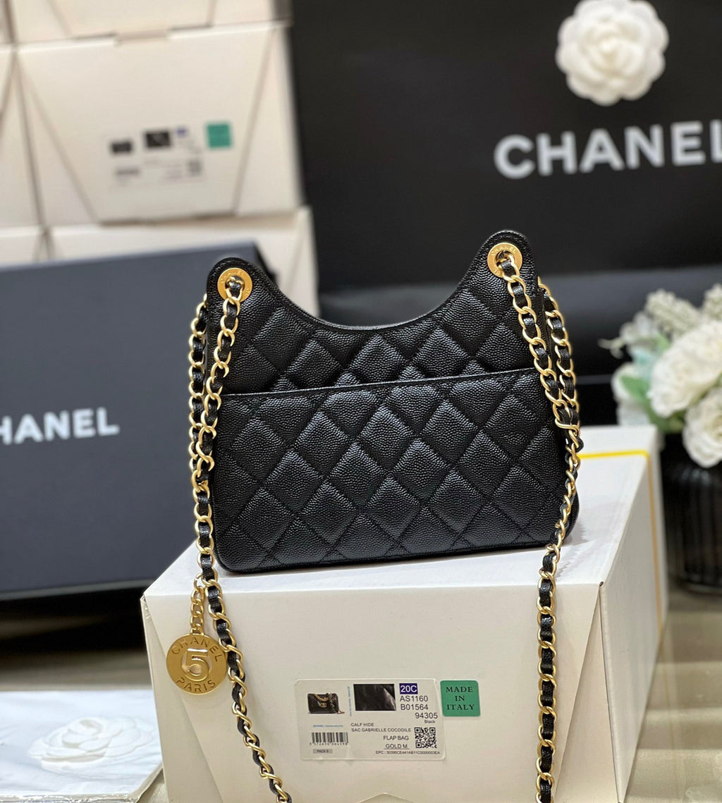 Chanel Cruise 2023 SMALL HOBO BAG BLACK
