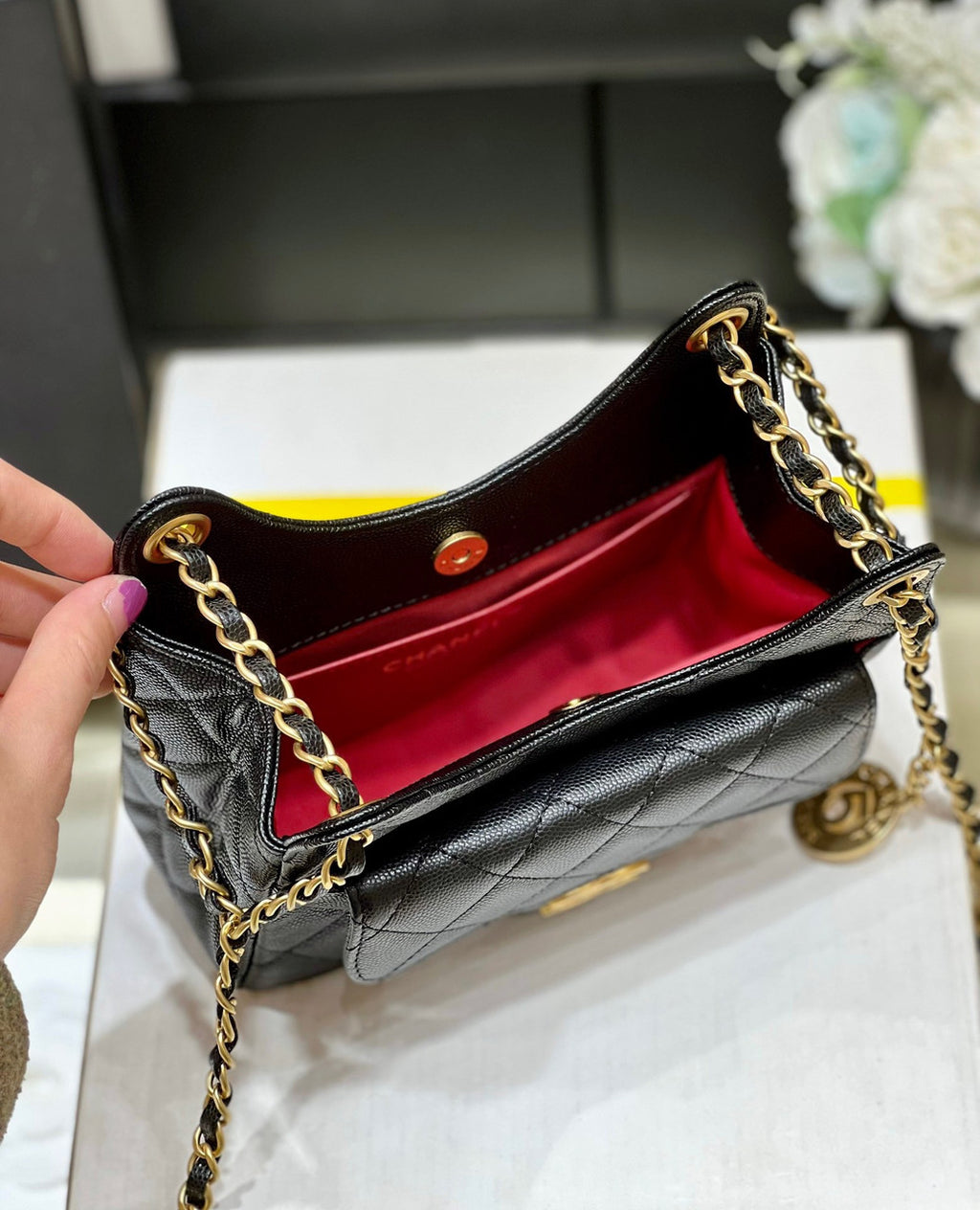 Chanel Cruise 2023 SMALL HOBO BAG BLACK
