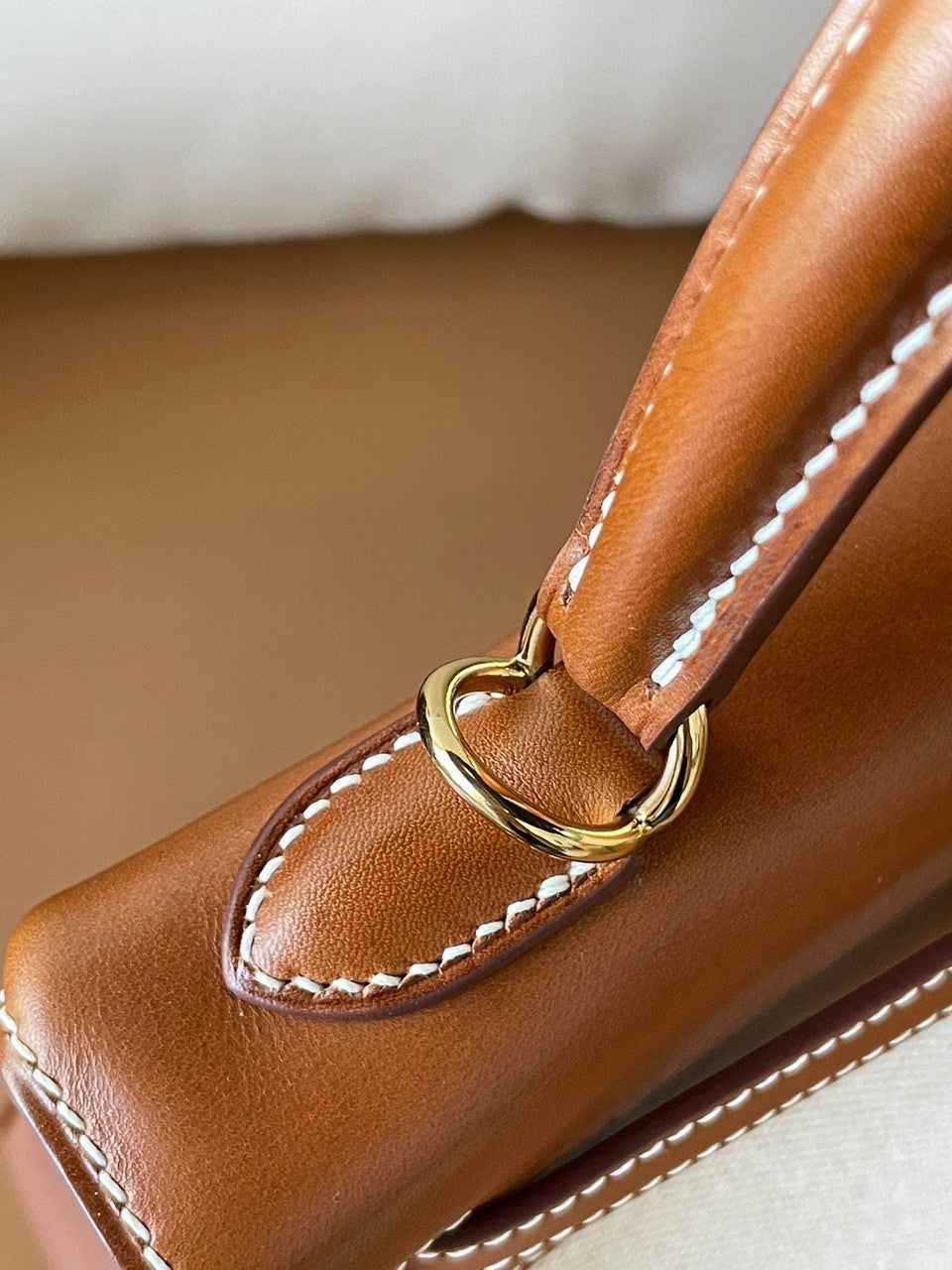 Hermès Kelly Sellier 25 Toile and Barenia  Gold Hardware