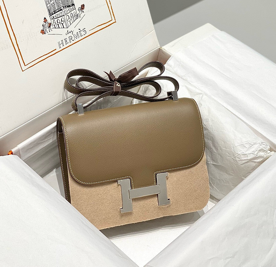 Hermès Constance 1-24 Etoupe Epsom Palladium Hardware