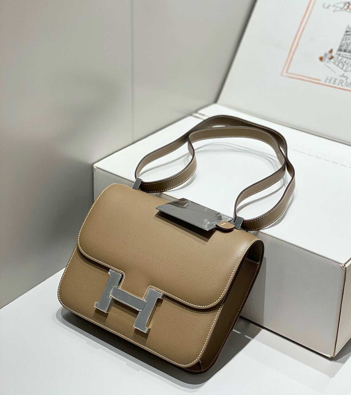 Hermès Constance 1-24 Etoupe Epsom Palladium Hardware