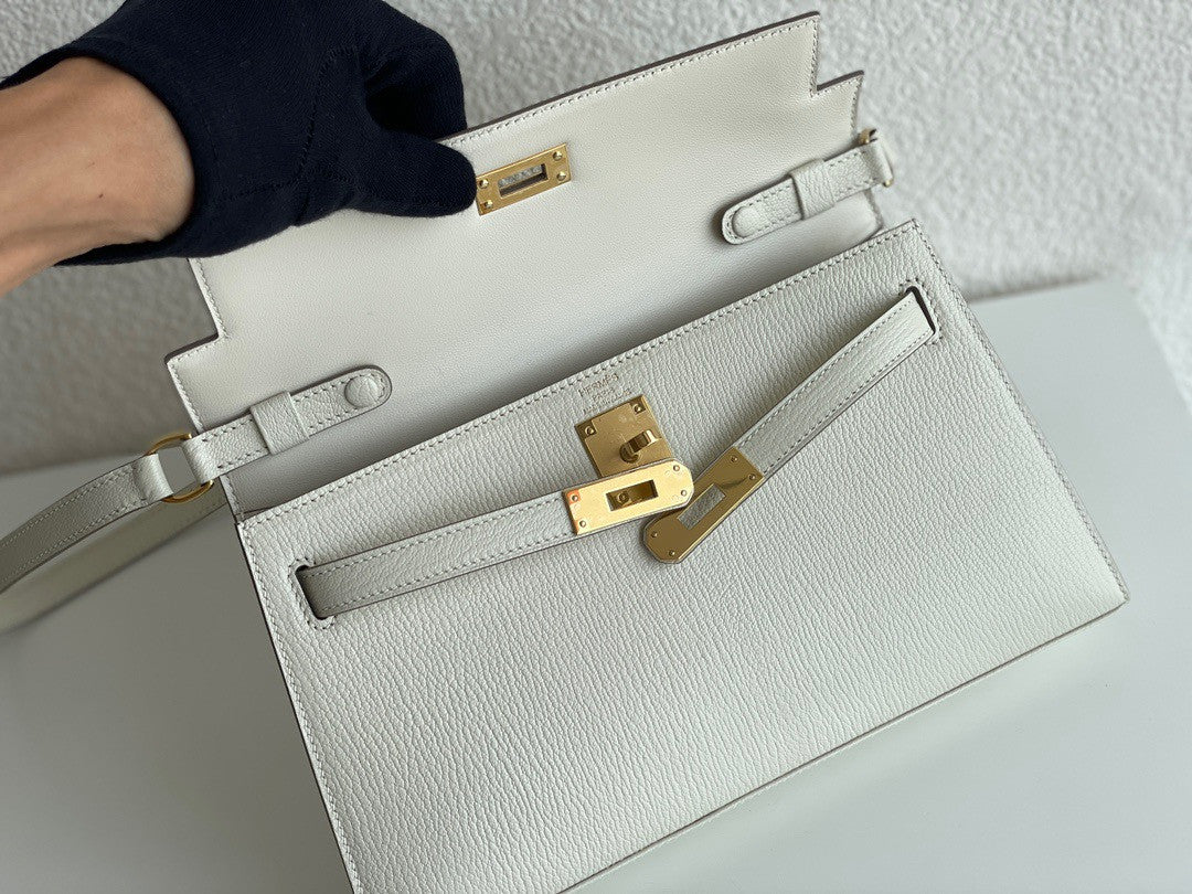 Hermes Kelly Elan Shoulder Strap Bag crane