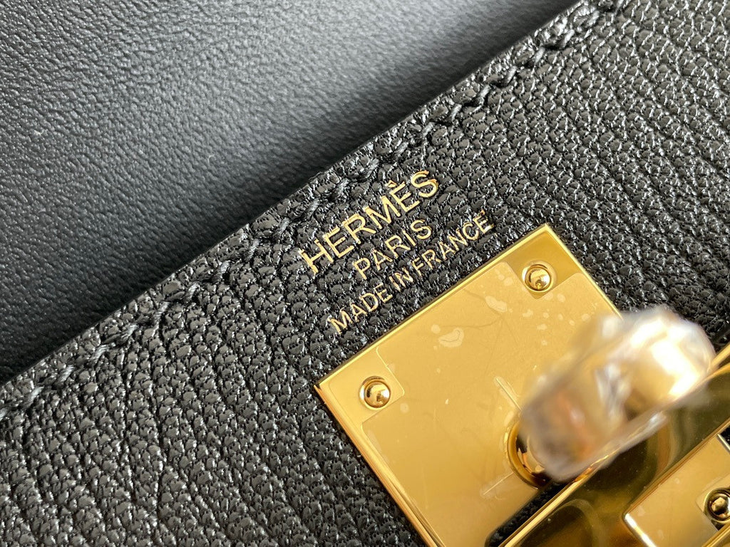 Hermes Kelly Elan Shoulder Strap Bag Black