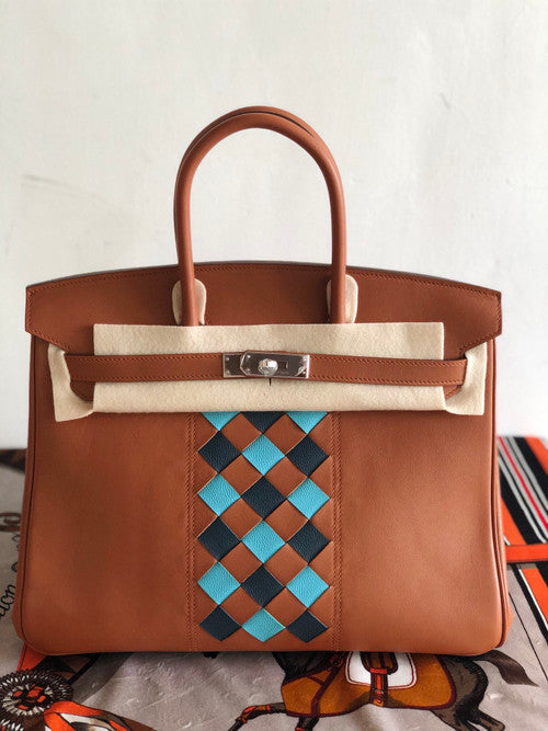 Hermès Birkin Limited Edition Gold 30 Tressage Swift Palladium Hardware PHW