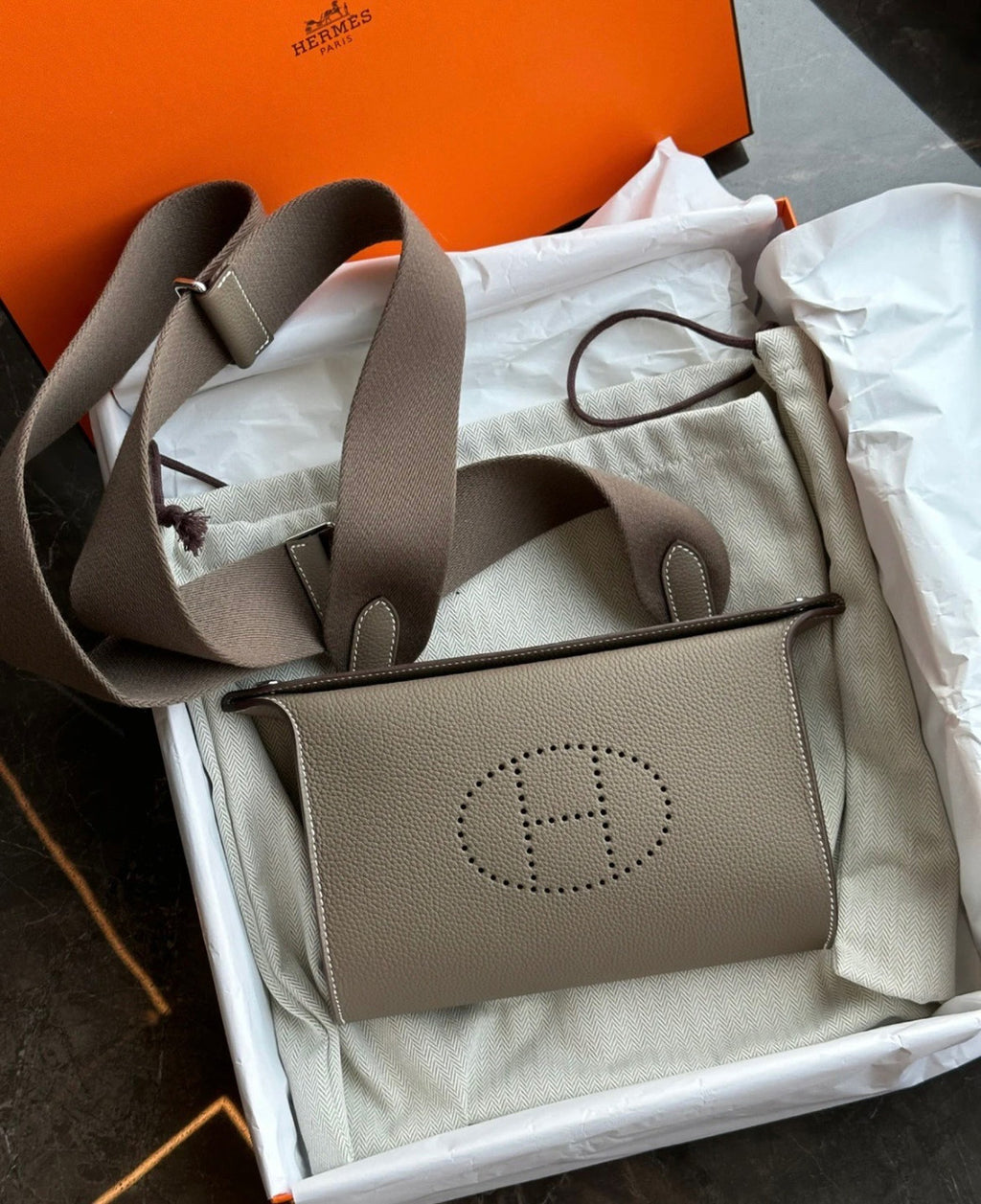 Hermès Vide poche bag Etoupe
