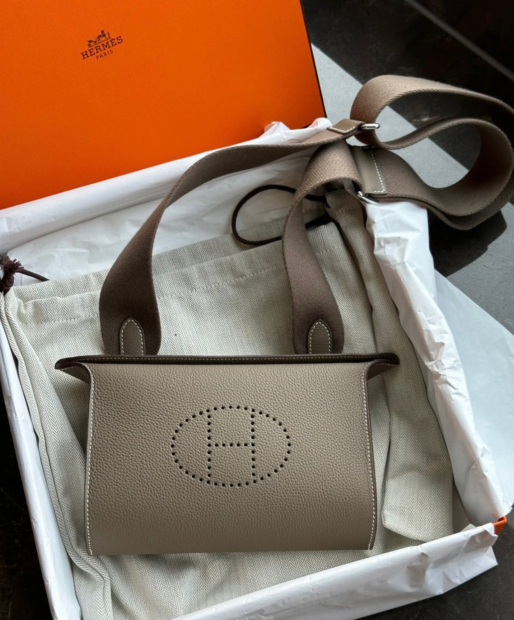 Hermès Vide poche bag Etoupe