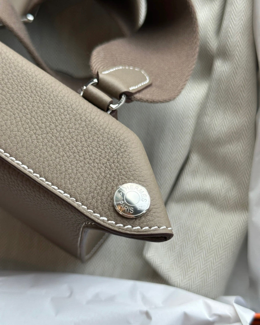 Hermès Vide poche bag Etoupe