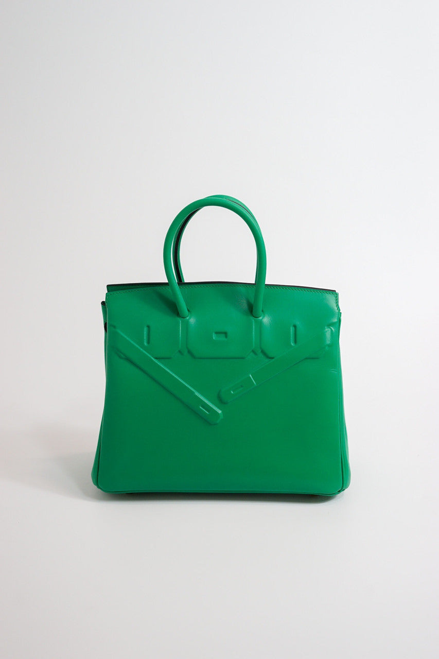 Hermes Mini Shadow Birkin 25 Bag Bamboo Evercalf Limited Edition