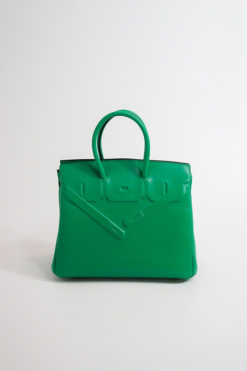 Hermes Mini Shadow Birkin 25 Bag Bamboo Evercalf Limited Edition
