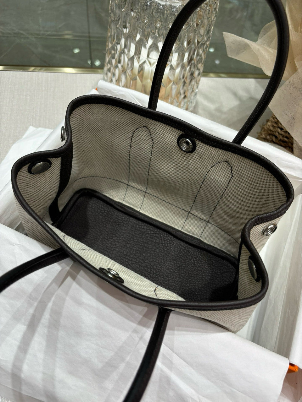 HERMÈS GARDEN PARTY MINI TOTE BLACK Hermes