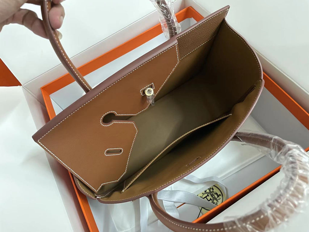 Hermès Birkin 30 Sellier en Désordre Gold Togo and Swift Gold Hardware
