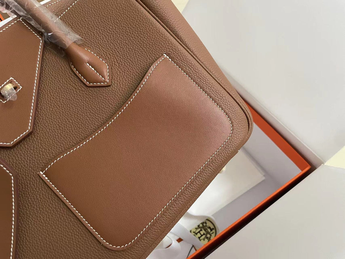 Hermès Birkin 30 Sellier en Désordre Gold Togo and Swift Gold Hardware