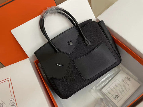 Hermès Birkin 30 Sellier en Désordre Black Togo and Swift Palladium Hardware