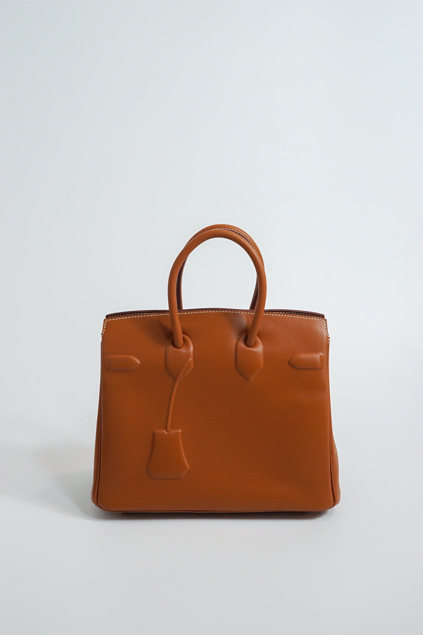 Hermes Mini Shadow Birkin 25 Bag Gold Evercalf Limited Edition