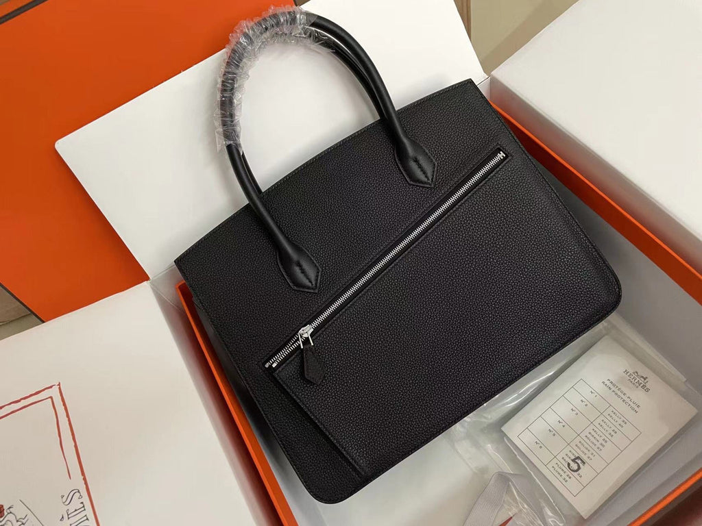 Hermès Birkin 30 Sellier en Désordre Black Togo and Swift Palladium Hardware