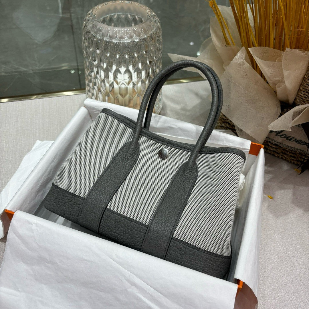 HERMÈS GARDEN PARTY MINI TOTE GREY Hermes