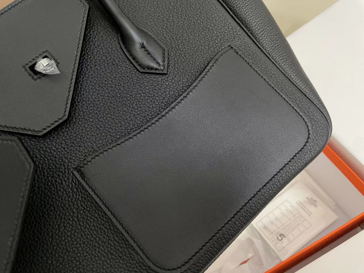Hermès Birkin 30 Sellier en Désordre Black Togo and Swift Palladium Hardware