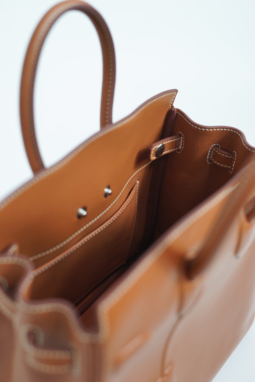 Hermes Mini Shadow Birkin 25 Bag Gold Evercalf Limited Edition