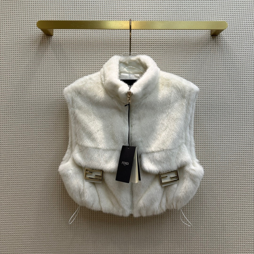 Fendi  White mink gilet