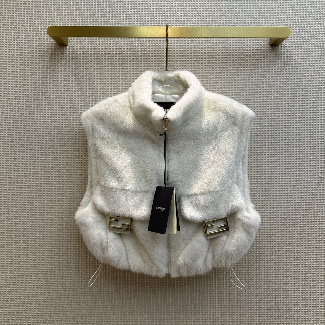 Fendi  White mink gilet
