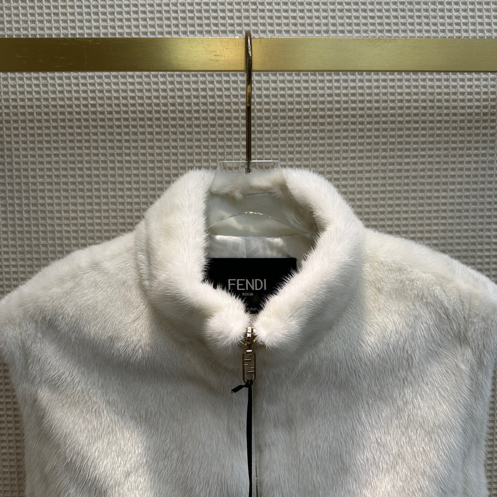 Fendi  White mink gilet
