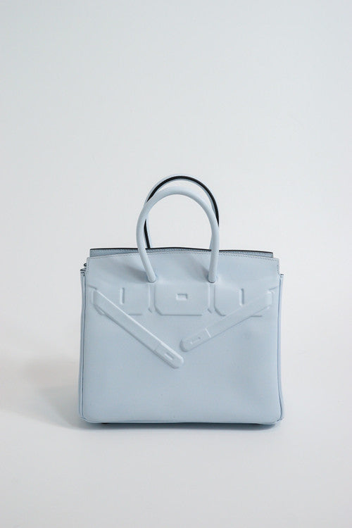 Hermes Mini Shadow Birkin 25 Bag Blue  Zephyr Evercalf Limited Edition