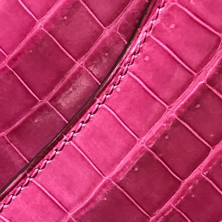 Hermes  T5 Rose Jaipur Constance 18 Crocodile Porosus