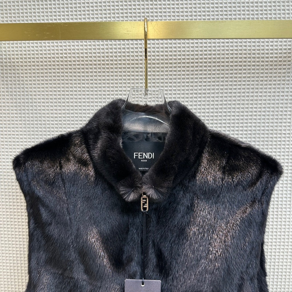 Fendi Black mink gilet