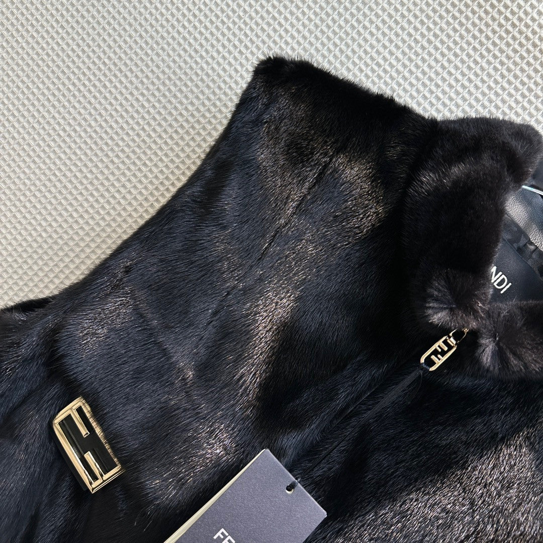 Fendi Black mink gilet