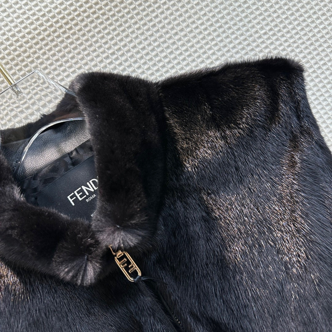 Fendi Black mink gilet