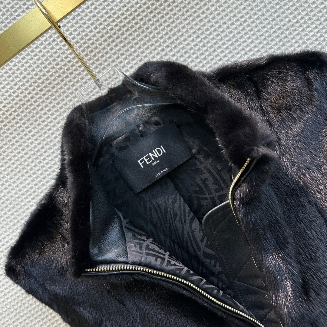 Fendi Black mink gilet