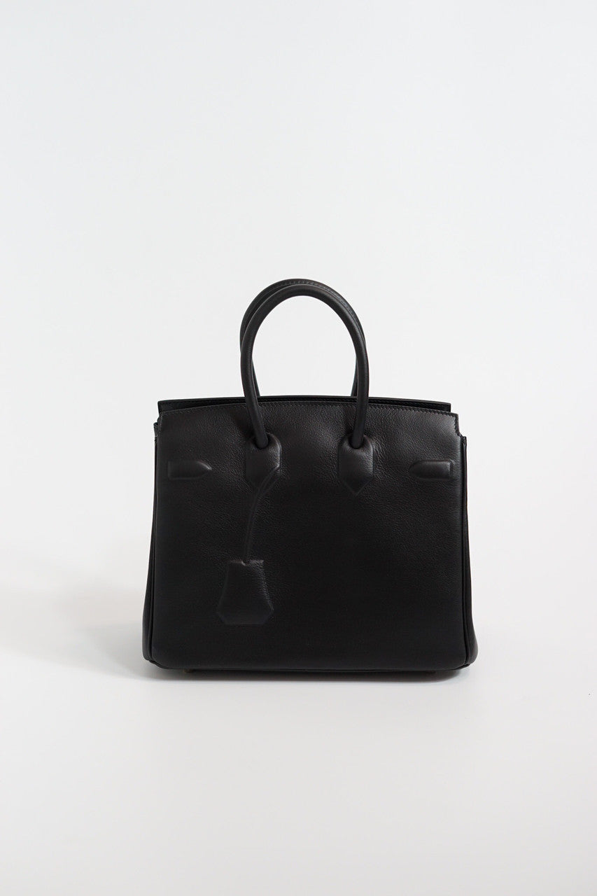 Hermes Mini Shadow Birkin 25 Bag Black Evercalf Limited Edition