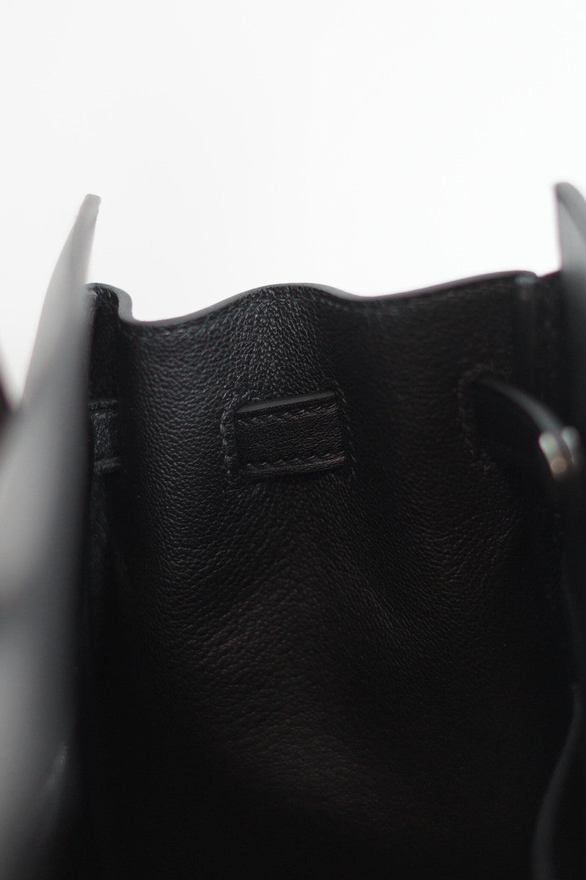 Hermes Mini Shadow Birkin 25 Bag Black Evercalf Limited Edition