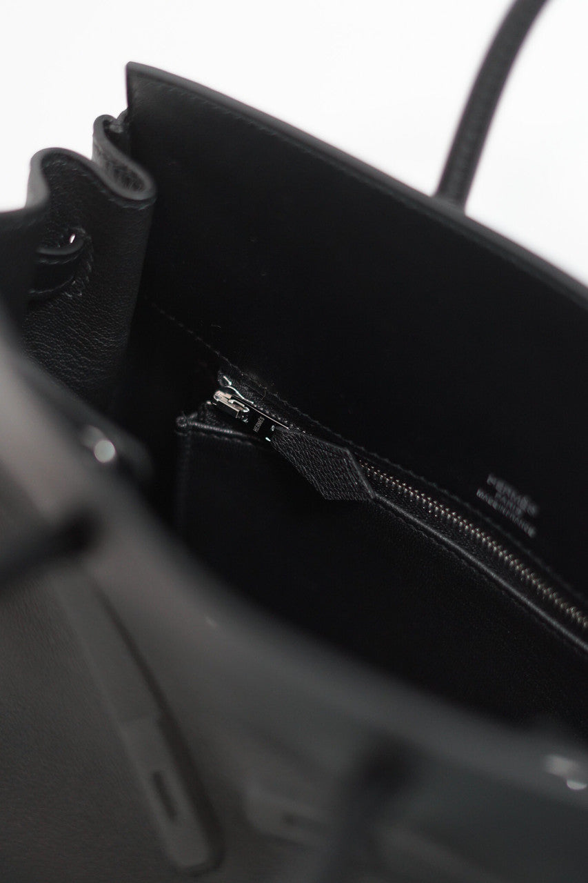 Hermes Mini Shadow Birkin 25 Bag Black Evercalf Limited Edition