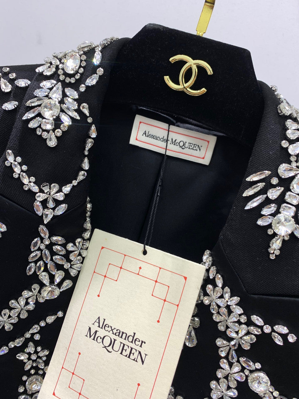 Alexander McQueen Women's Sleeveless Embroidered Jacket in Black