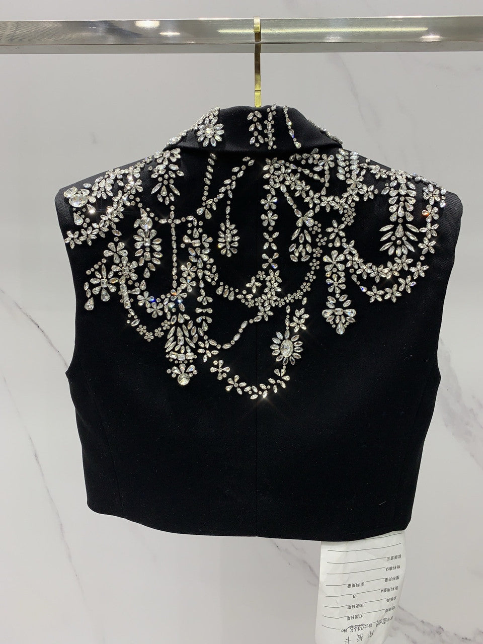 Alexander McQueen Women's Sleeveless Embroidered Jacket in Black