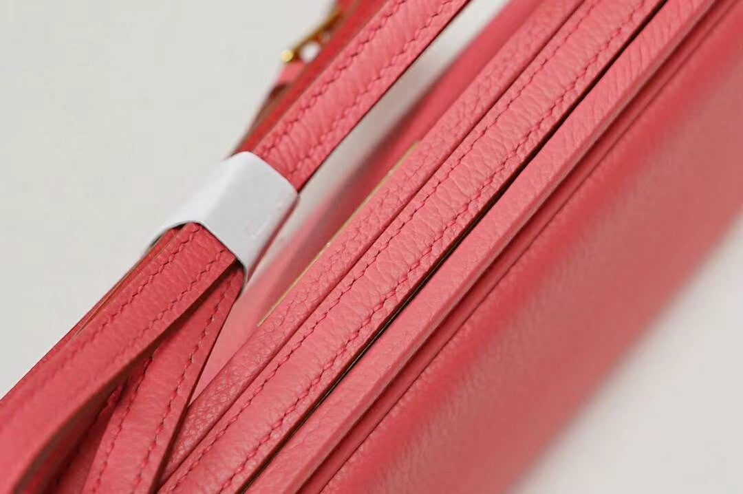 Hermes Clic-H 21 bag 8W Rose Azalee Evercolor calfskin  with Gold hardwares