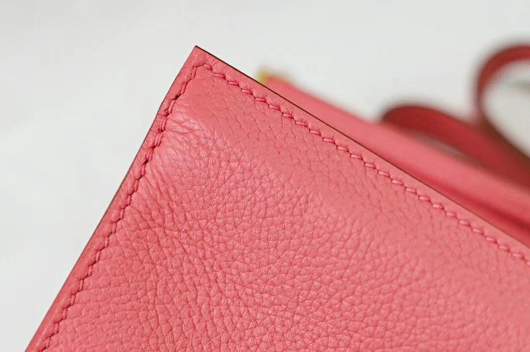 Hermes Clic-H 21 bag 8W Rose Azalee Evercolor calfskin  with Gold hardwares