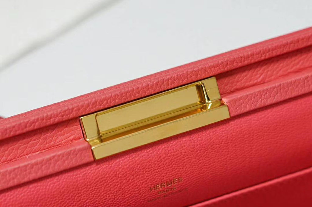 Hermes Clic-H 21 bag 8W Rose Azalee Evercolor calfskin  with Gold hardwares