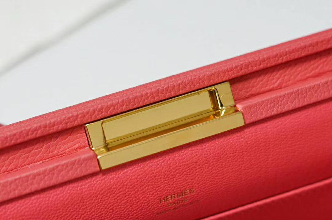 Hermes Clic-H 21 bag 8W Rose Azalee Evercolor calfskin  with Gold hardwares
