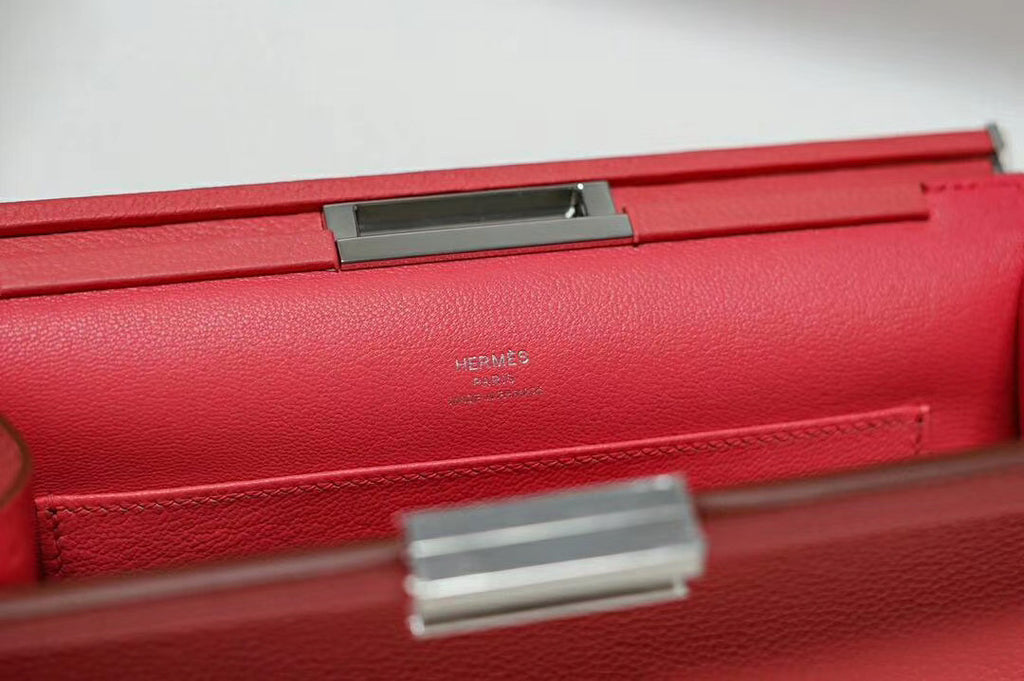 Hermes Clic-H 21 bag 8W Rose Azalee Evercolor calfskin  with Palladium hardwares