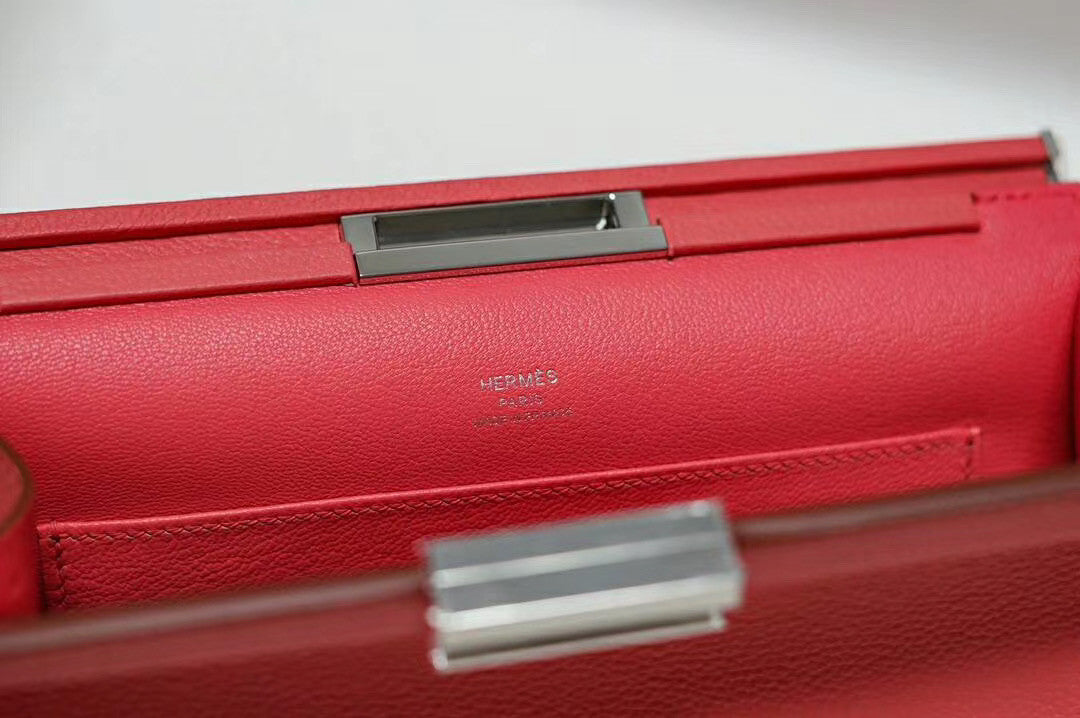 Hermes Clic-H 21 bag 8W Rose Azalee Evercolor calfskin  with Palladium hardwares