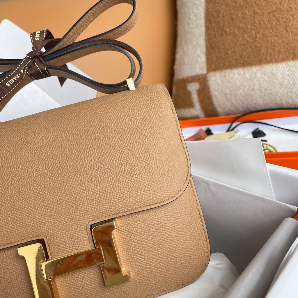 Hermes Chai Constance 19cm Epsom Gold Hardware