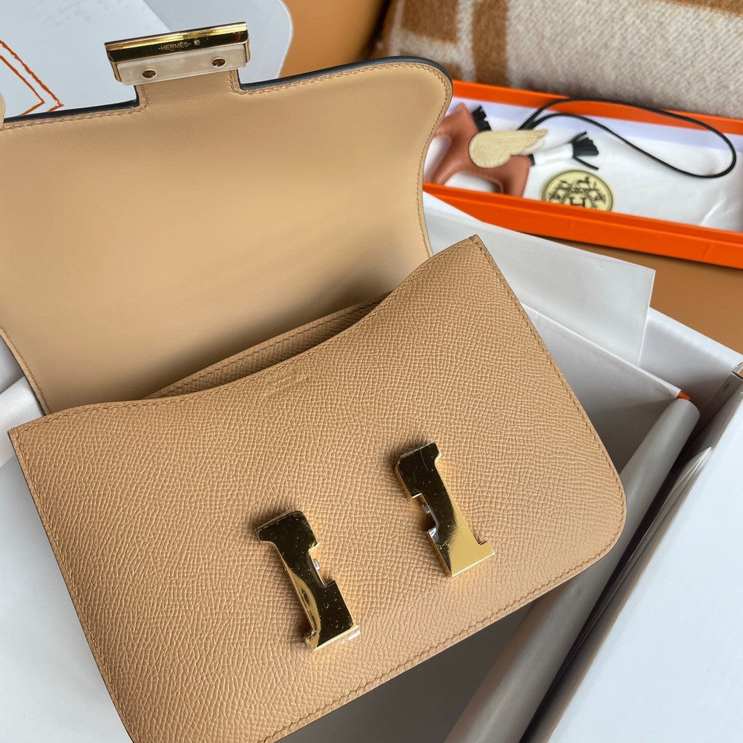 Hermes Chai Constance 19cm Epsom Gold Hardware